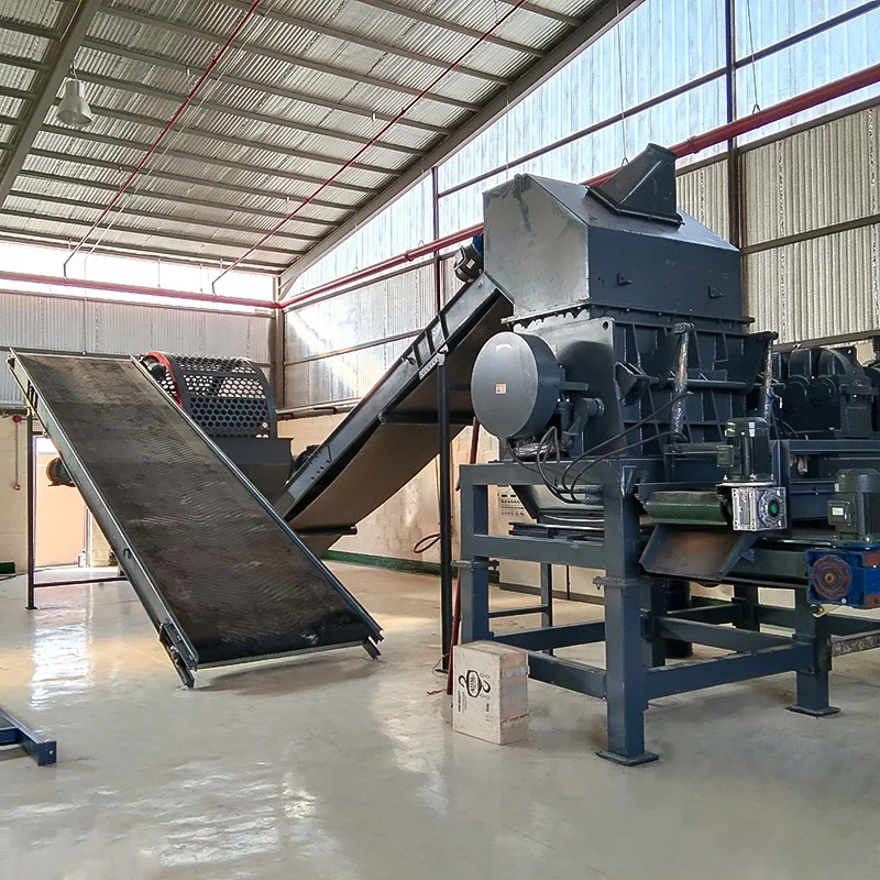 High Quality Waste Tire Rubber Recycling Tire Recycle Plant Tire Primary Shredder Tire Rubber Granulator CN Outillage Garage