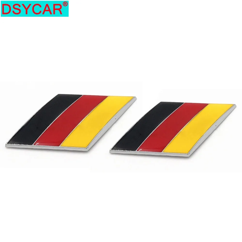 

DSYCAR 2 шт./пара 3D металлический Немецкий флаг кузов автомобиля боковое крыло задний багажник эмблема значок для Volkswagen Audi Bmw Mercedes Benz Porsche