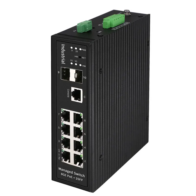 Imagem -05 - Interruptor Industrial Gerenciado por Ethernet Gigabit Portas Poe ou sem Pow Mais 2sfp tipo Trilho de Monitoramento