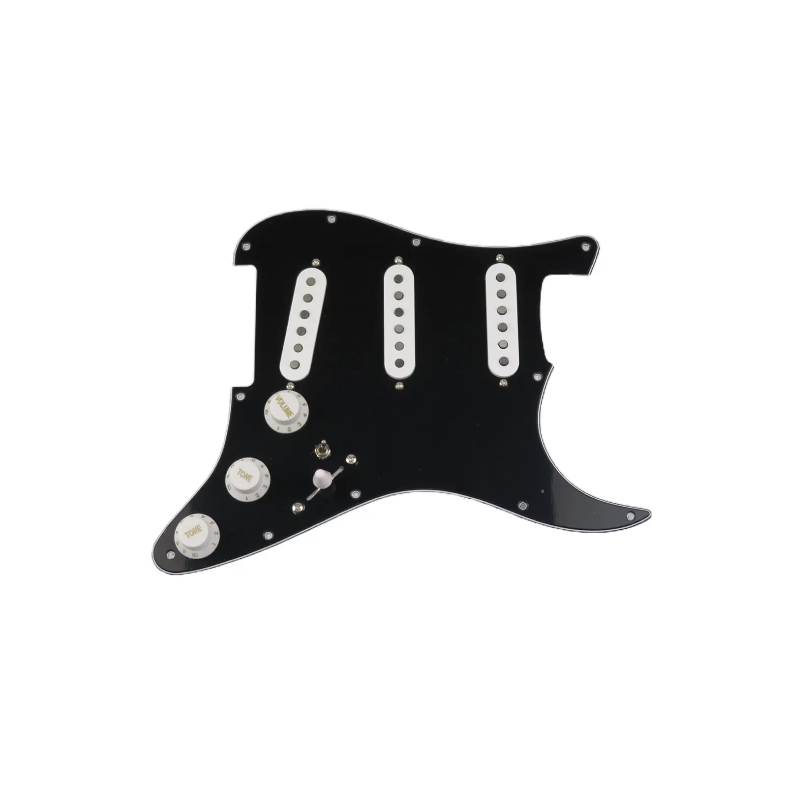 

Guitar SSS 60s Style single coils Alnico 5 Pickups 7-Way Loaded Prewired Pickguard