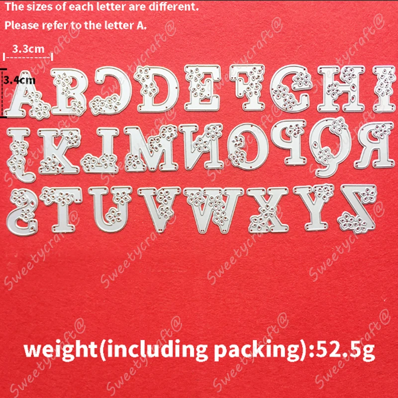 Metal Cutting Dies Stencils Flower Alphabet Letter Frame Dies Scrapbooking Stamp Craft Background Die Cut New 2024 Card Making