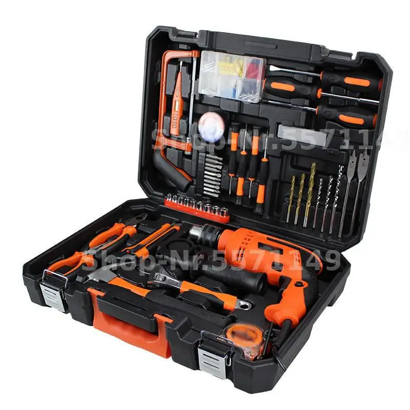 47 pcs/set Power Tools Kit Electric Drill Hand Tools Set Houshold Tool Case Plier Wrench Knife screwdriver