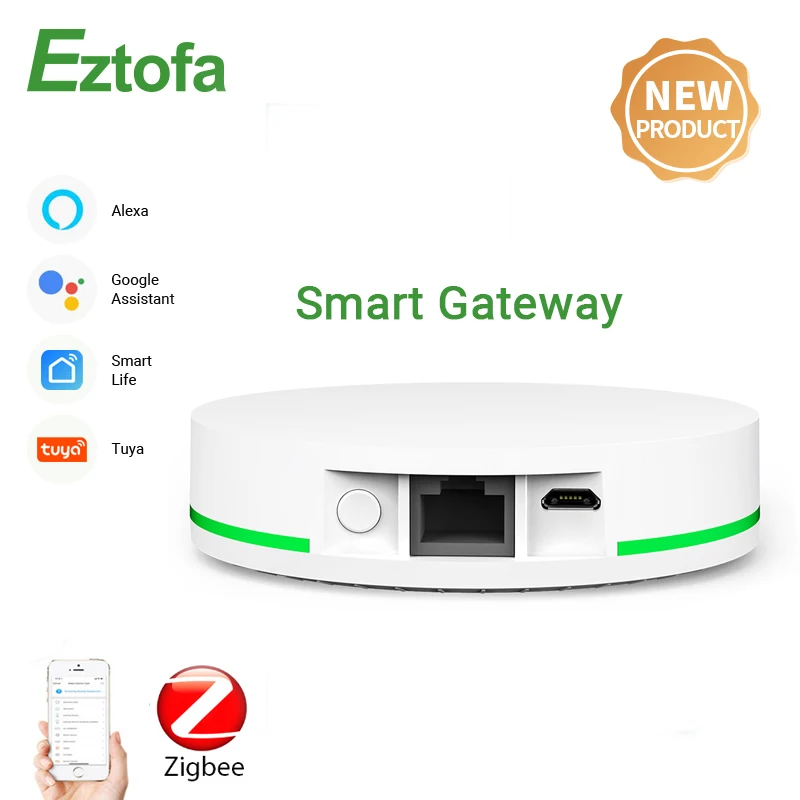 

Tuya ZigBee 3.0 Smart Gateway Hub Wifi Smart Home Bridge Smart Life APP Wireless Remote Controller Works With Alexa Google Home