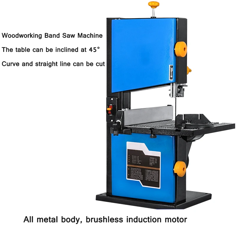 8 Inch Woodworking Band Saw Machine RBS205 Multifunctional Woodworking Electric Wire Saw Machine Desktop Log Cutting Machine