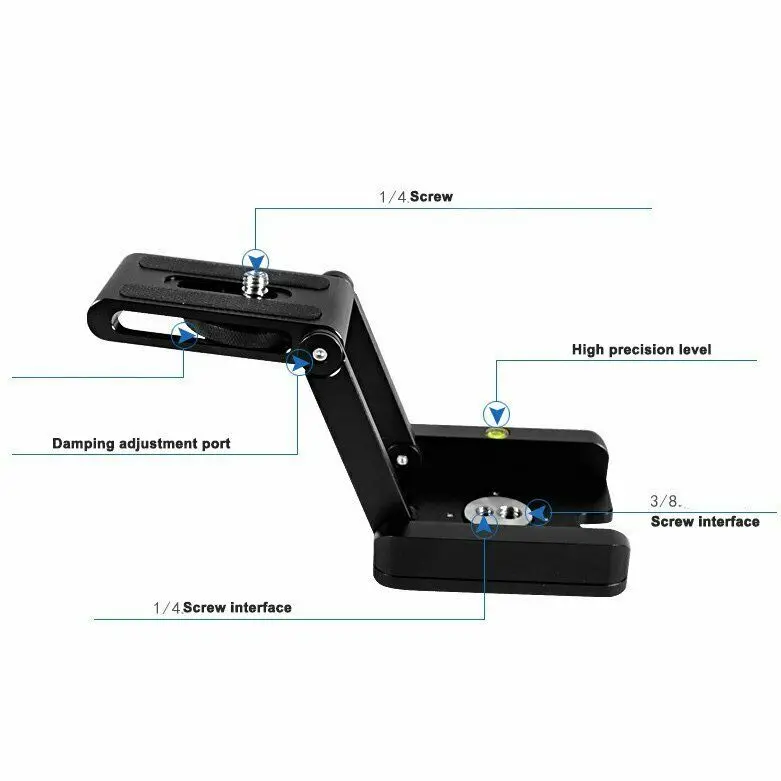 Ze stopu aluminium ze stopu aluminium przewód do aparatu statyw Z Pan składane pochylenia głowica wspornika do montażu na stojaku