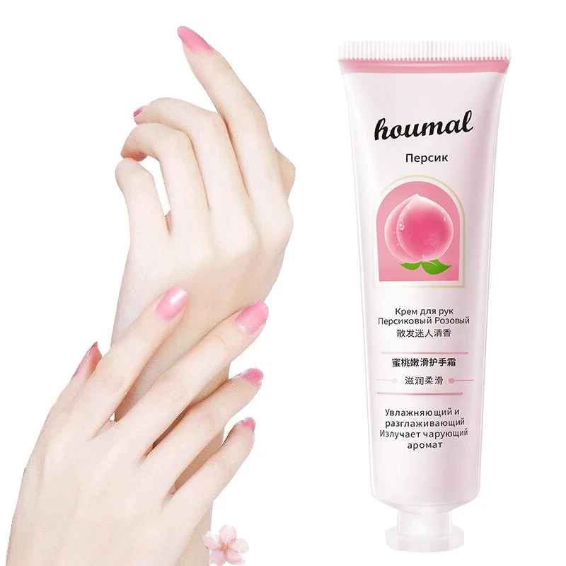 

Peach Tender Smooth Hand Cream Moisturizing Soothes Dryness Anti-fine Lines Nourishing Brightening Gentle Care Hand Cream