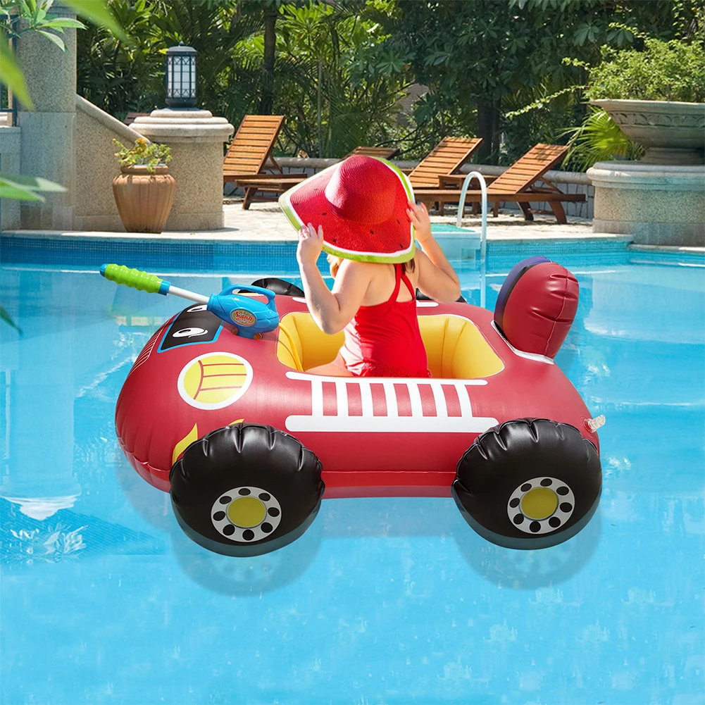 Voiture gonflable avec siège flottant pour bébé, radeau, cercle de natation, pistolet à eau, jouets de plage, pour enfants