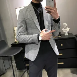 2022 Terno Masculino Slim Fit Men's Suits 2 Pieces Casual Notched Lapel Tuxedos Groomsmen for Wedding(Blazer+Pants)