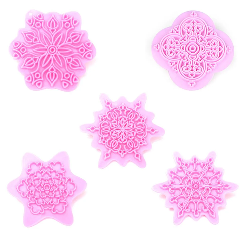 5PCS Mandala Lace Pattern Pottery Clay Stamp Embossing  Texture Polymer Clay Jewelry Ceramic Impression Mandala Dotting Tool