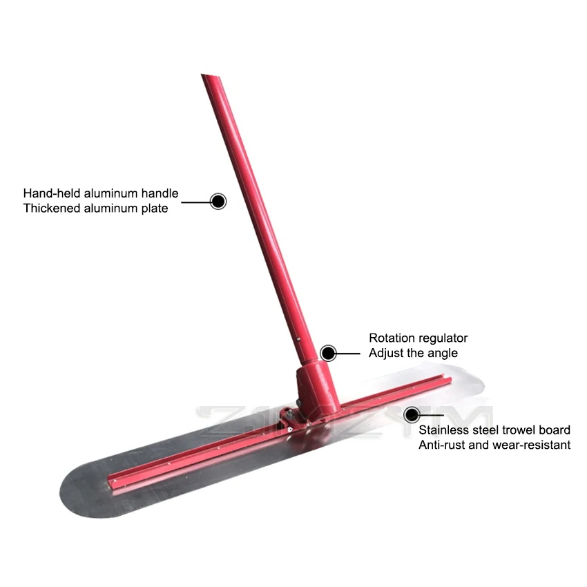 Handheld Concrete Leveling Machine Manual Push-pull Concrete Trowel Stainless Steel Cement Road Leveling Machine 120*15*0.2CM