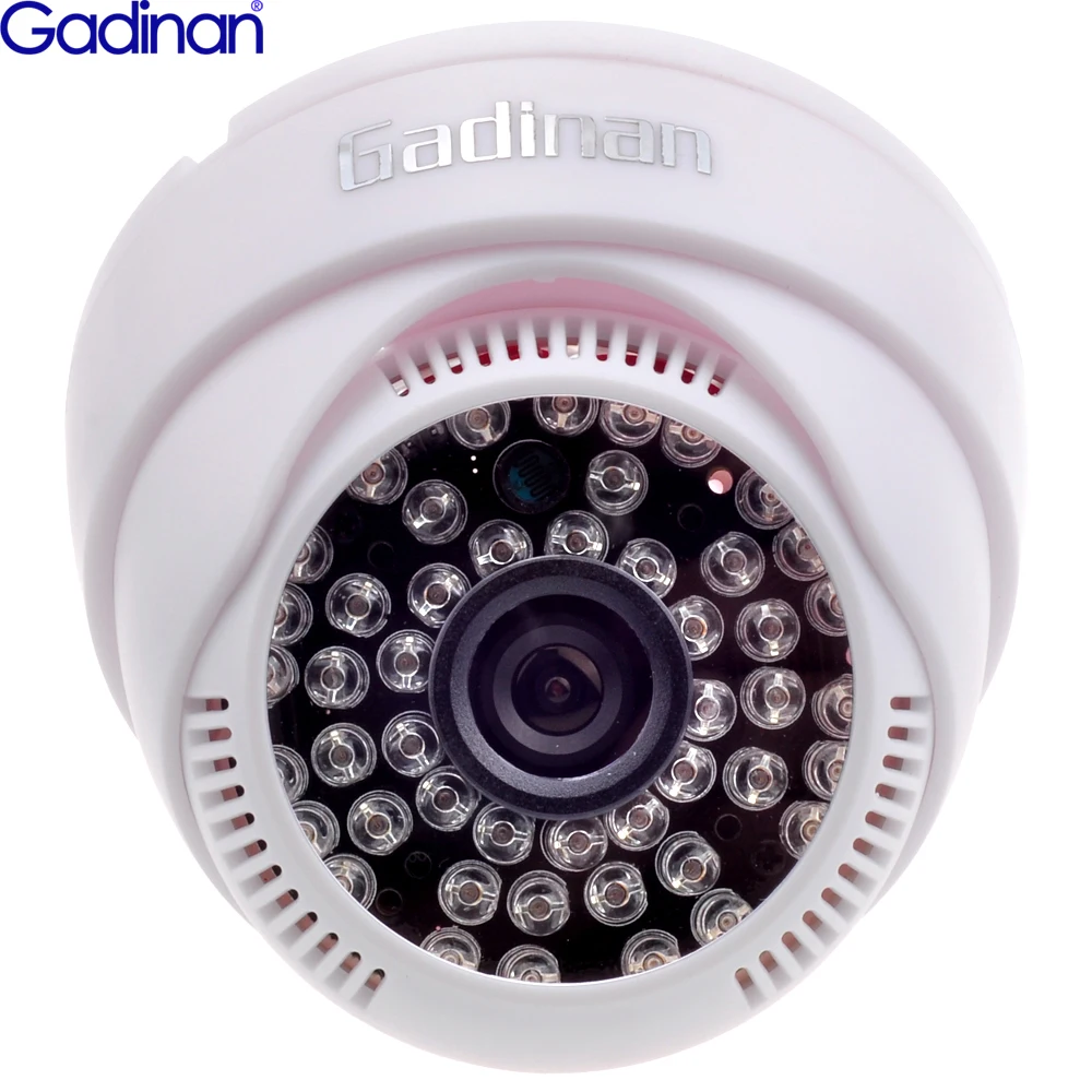 

GADINAN Color HD CMOS 800TVL/1000TVL 3.6mm Lens IR Cut 48pcs IR Night Vision Indoor Dome Security CCTV Camera