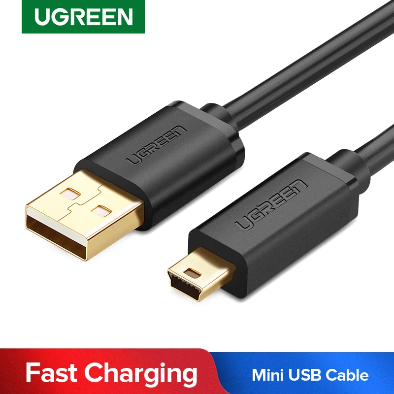 Ugreen Mini USB Cable Mini USB to USB Fast Data Charger Cable for Cellular Phone MP3 MP4 Player Digital Camera HDD Mini USB