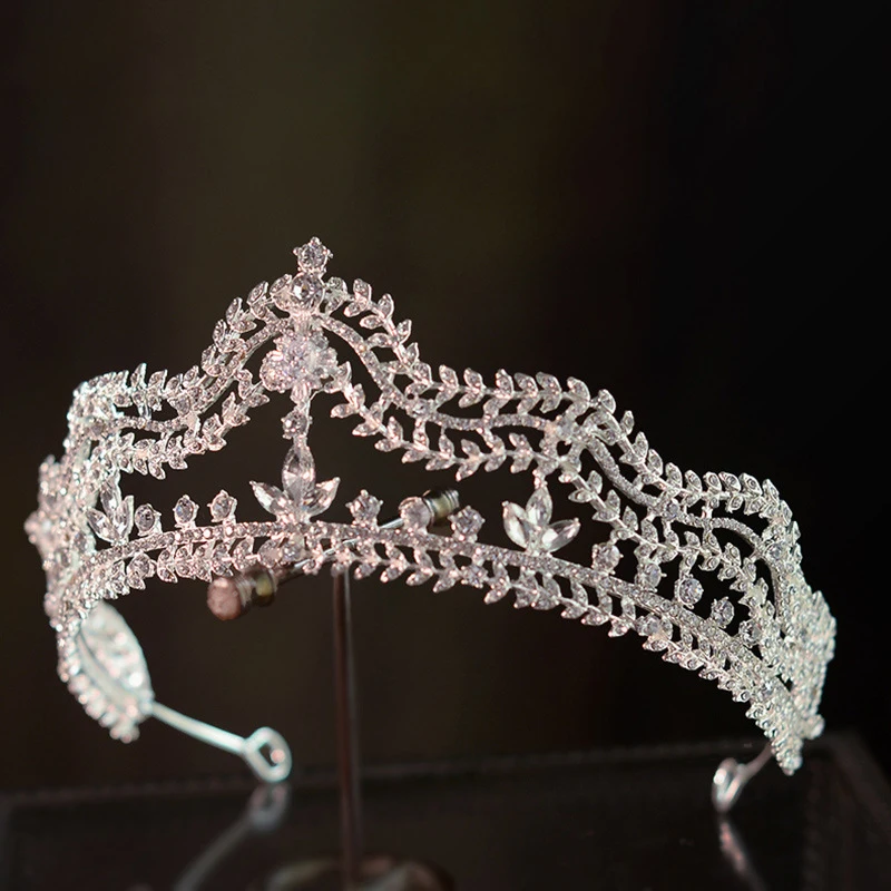 Himstory-tiara nupcial de cristal con diamantes de imitación, diadema Vintage, accesorios para el cabello de boda, diadema para desfile, accesorios para el cabello