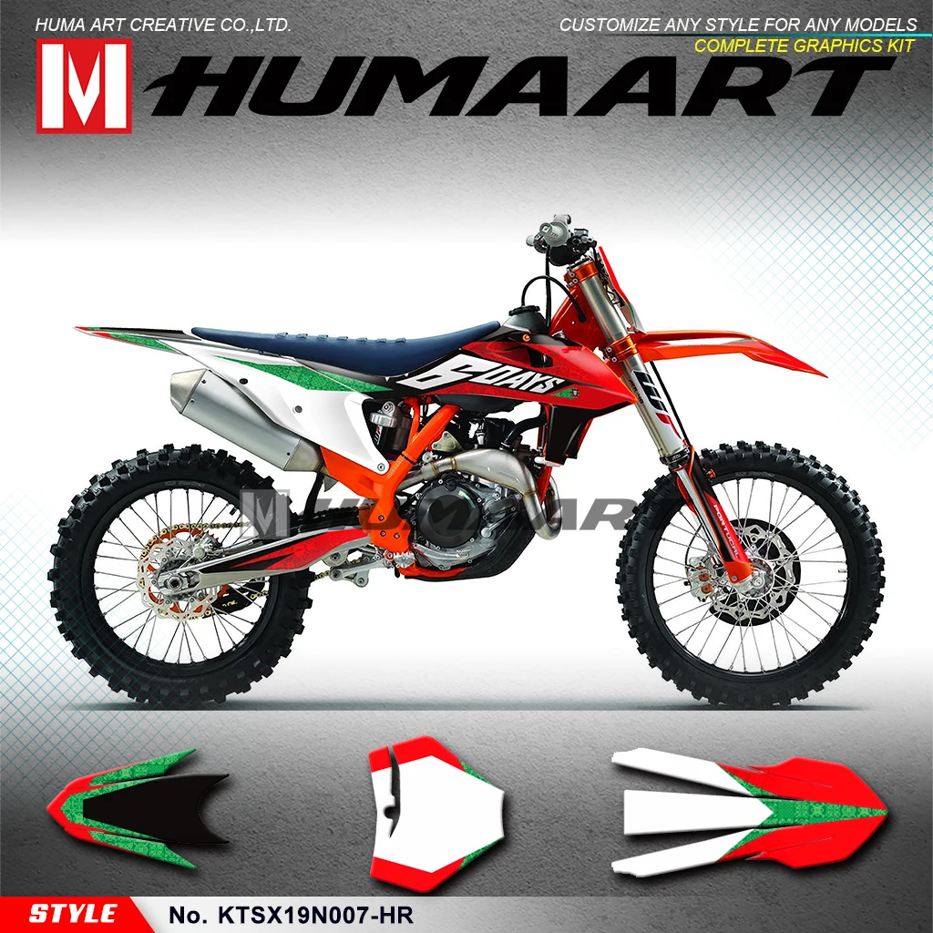 

Графические наклейки HUMAART MX, Набор наклеек для KTM 125 150 250 350 450 SX SXF SX-F XC XCF XC-F 2019 2020, KTSX19N007-HR