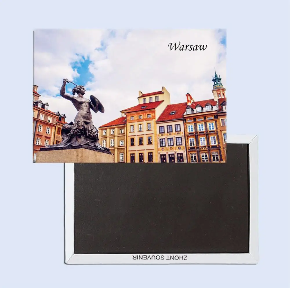 Warsaw, Poland  Travel Gifts  78*54mm  Souvenir Fridge Magnet 25261 Home accessories