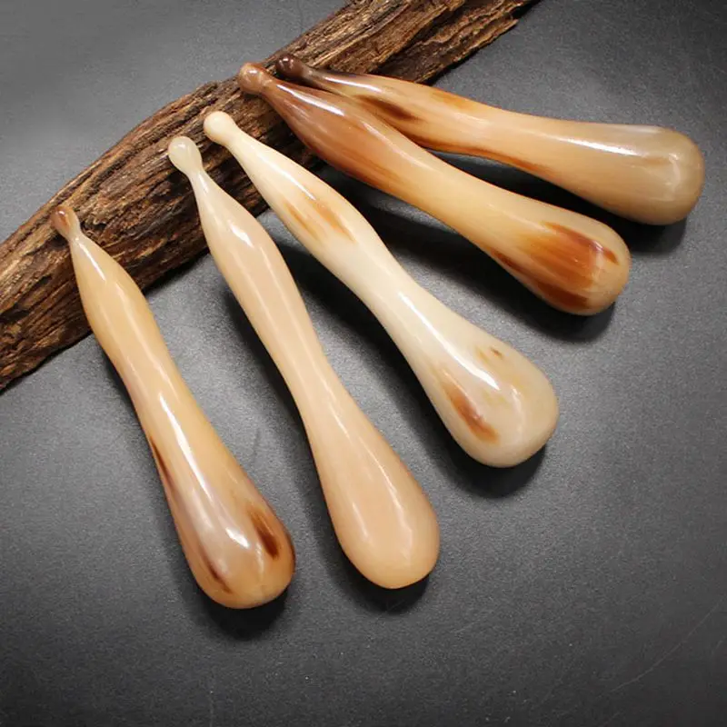 Natural yak horn massage stick Facial whole body acupoint massage stick Physiotherapy Foot massage Skin beauty Scraping tool