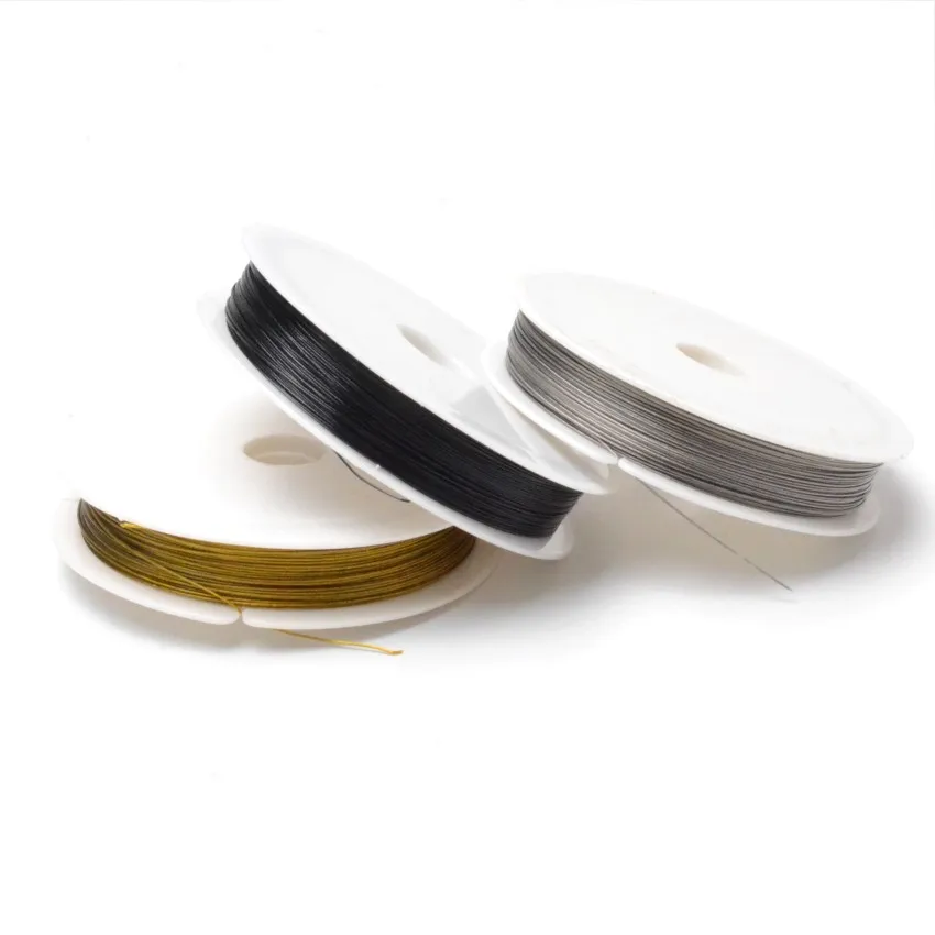 Colorful Craft Beading Wire 0.3/0.38/0.45/0.5/0.6/0.8/1.0mm Coated Stainless Steel Wire Tiger Tail Handmade Jewelry Accessories