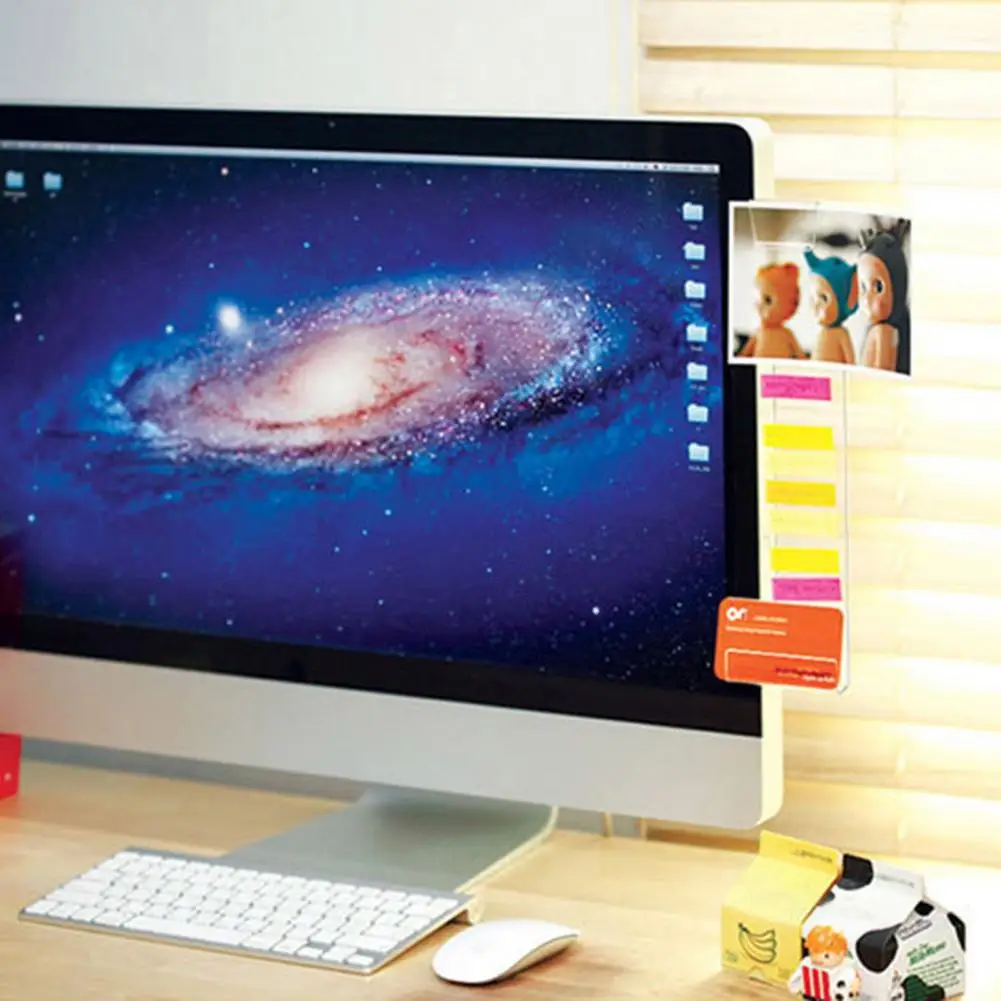 طاولة للمذاكرة لوحة مذكرة لاصقة رسالة متعددة الوظائف ذاتية اللصق الاكريليك الجانب لوحة رصد الجانبية للشاشة