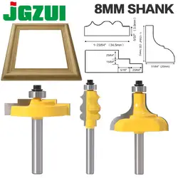 목공 커터용 대형 트리밍 목재 밀링 커터, 전동 공구, 8mm 생크 액자, 몰딩 라우터 비트, 1 개