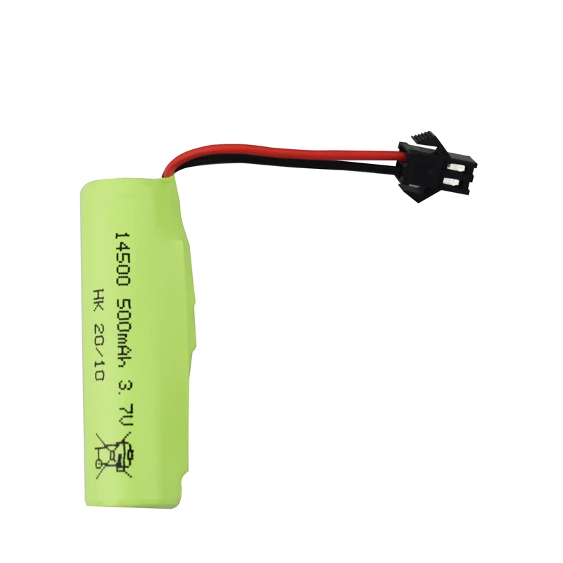 1S 3.7V 500Mah 14500 bateria Lipo i zestaw z ładowarką do DE35 DE38 Dubbelzijdig Rc Tumbling Stunt Afstandsbediening controle Auto