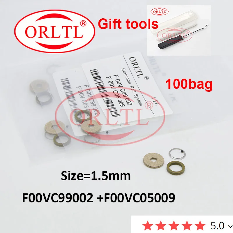 

ORLTL CR F00VC05009 F00VC99002 Common Rail Injector Ceramic Ball Repair Kits For 110 Injector Ball Size=1.5mm 100bag 0445110445