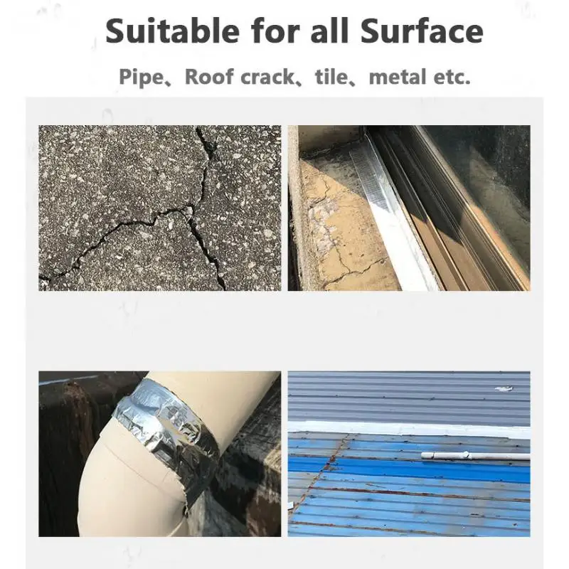 Supersterke aluminiumfolie butyltape waterdicht dikker zelfklevende afdichtingstape voor dakpijpreparatie stop lek stickertape