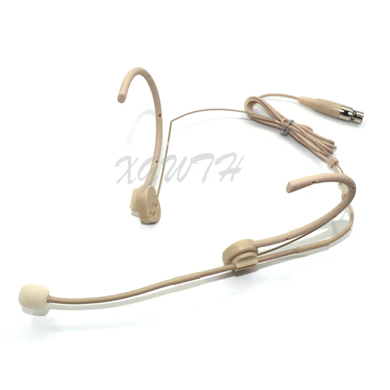 Có Thể Gấp Lại Được Ngưng Tụ HEADWORN Tai Nghe Micro Kèm 4 Pin XLR TA4F Kết Nối Cho Shure 4Pin Không Dây Cơ Thể-Bộ Bộ Phát