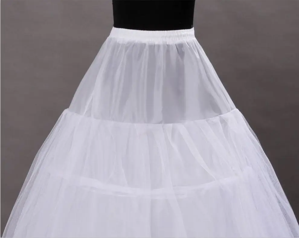 3 Hoops One Layer Of Mesh Gown Petticoats Crinoline Underskirt Wedding Accessories Tulle Underskirts