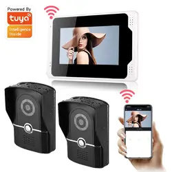SYSD Video Door Phone 7 inch Touch Screen Wifi Wired Video Doorbell intercom for Home System 1080P Camera