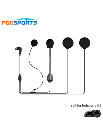 Динамик Fodsports с микрофоном только для FX6 FX6S FX-S мотоциклетный шлем Bluetooth-домофон, микро5-контактный интерфейс
