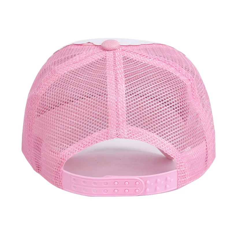 Summer Children Geometric Color Sequin Mesh Baby Baseball Caps Boys And Girls Outdoor Travel  Matching Adjustable 2021