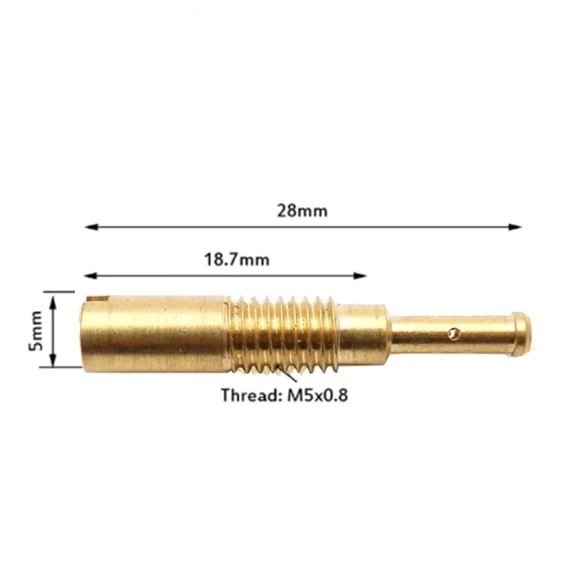 

Motorcycle Carburetor Slow Pilot Jet 5mm M5x0.8 For Keihin Vice PZ19 70 100cc Scooter Size 30-80