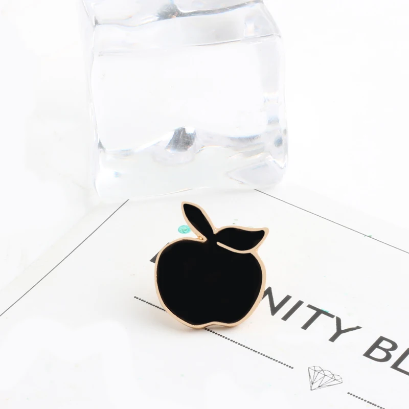 فاسق الأسود القط المينا دبوس التفاح الجبل كوكبة القمر المرحلة بروش مجنون القط شارة جاكيتات التلبيب دبوس مجوهرات للنساء الرجال #4