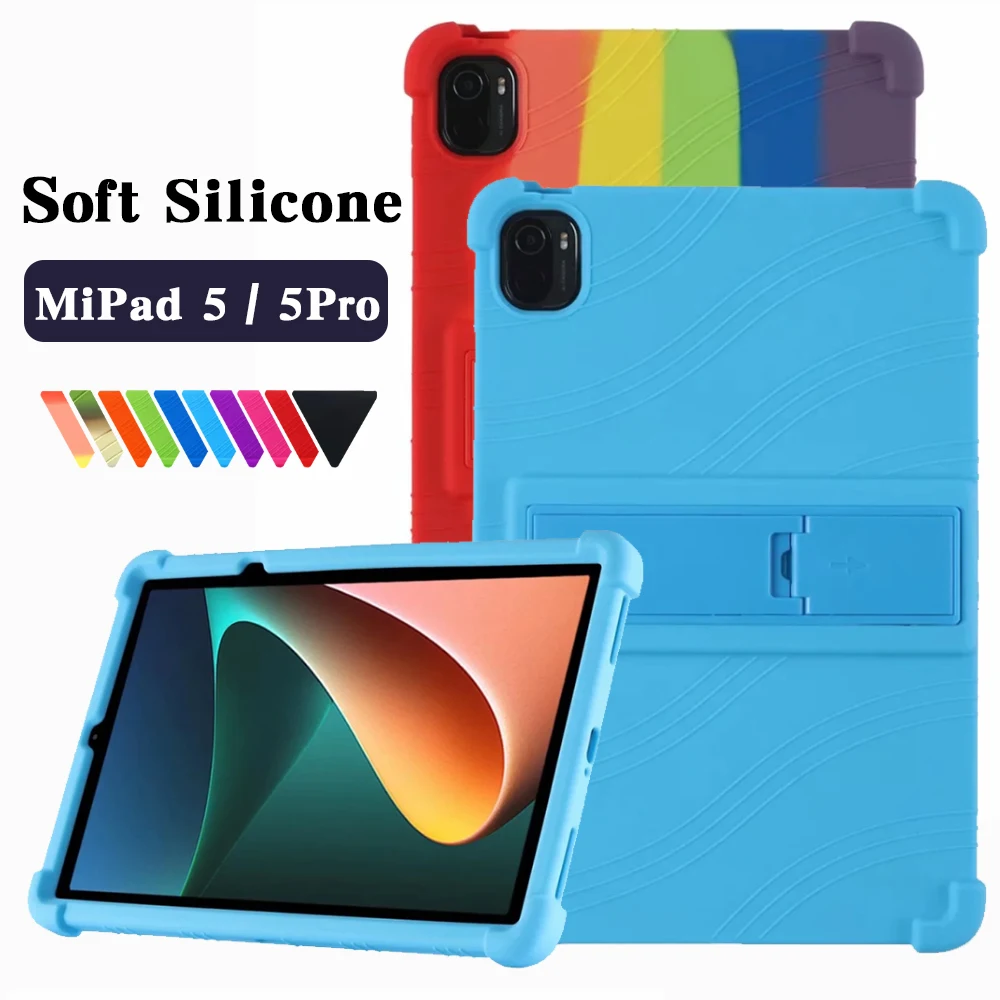 

For Xiaomi MiPad 5 Case Mi Pad 5 Pro Protective Cover 11 Inch Tablet PC Mipad 5 Pro Silicone Case Soft Shell All-inclusive