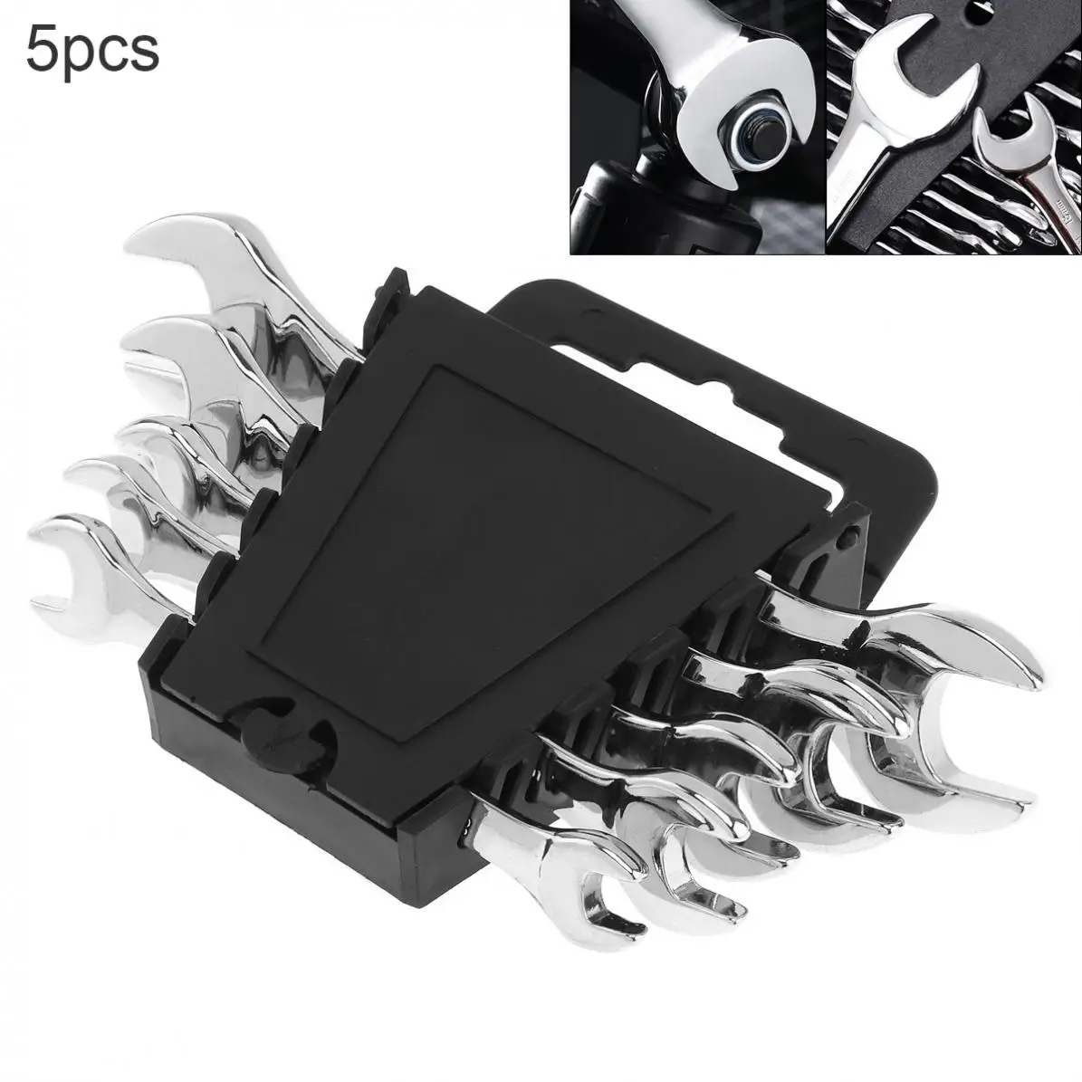 

Adjustable Reversible Combination Ratchet Wrench 8mm-19mm CRV Handle Wrench Socket Spanner Set for Installation and Maintenance