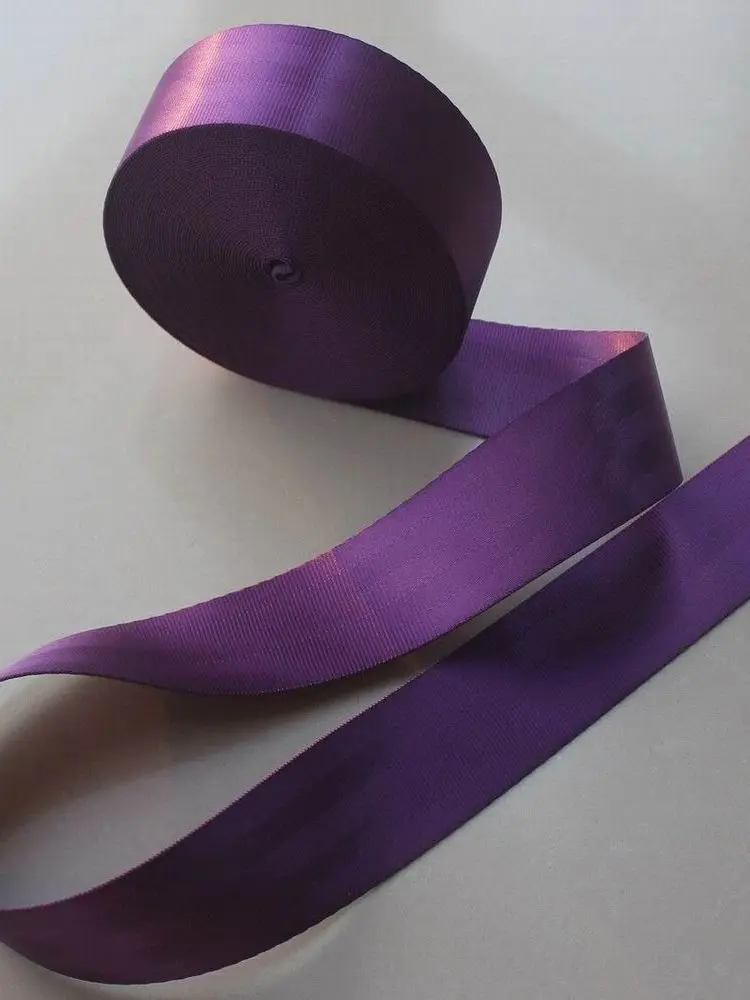 20 Meters Roll Seat Belt Webbing Safety Strap purple Color 4.8cm Wide 5 Bars