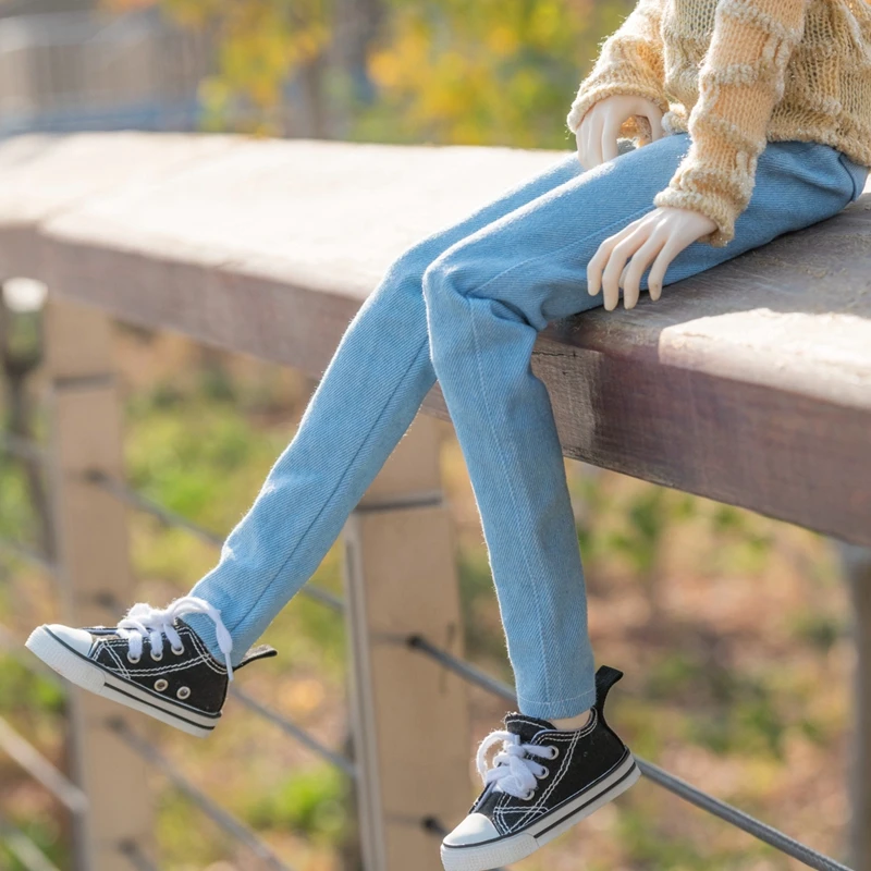 

1/4 1/3 Scale BJD Accessories Doll Clothes Washed Light Blue Jeans for BJD/SD MSD SD13 SD17 SSDF Uncle . Doll not included C0762