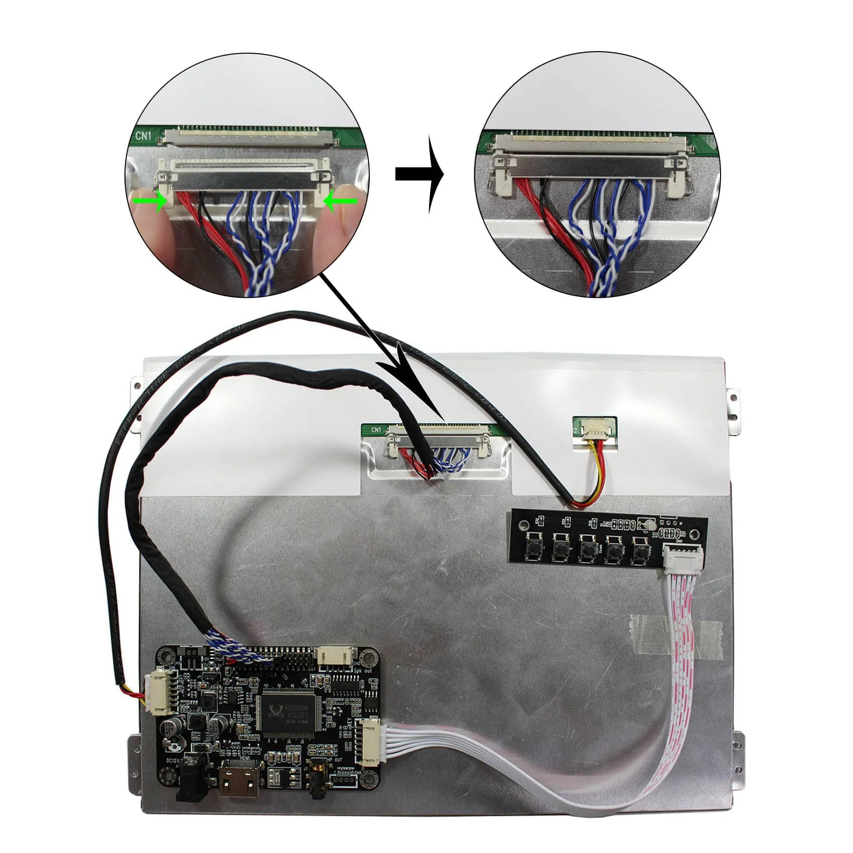 10.4 "VS104T-004A 1024X768 600ニットTFT-LCD交換G104XVN01.0 G104X1-L03画面工業用使用 + HD-MI lcdボード