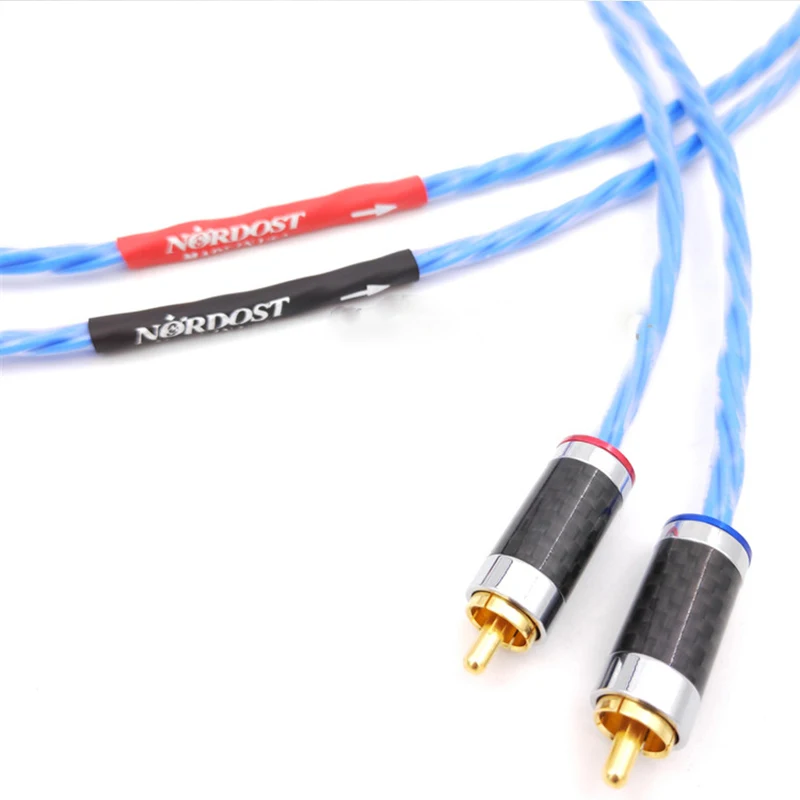 

Nordost Silver Plated Cable HiFi Audio cable RCA interconnect cable Audiophile RCA TO RCA Audio Cable
