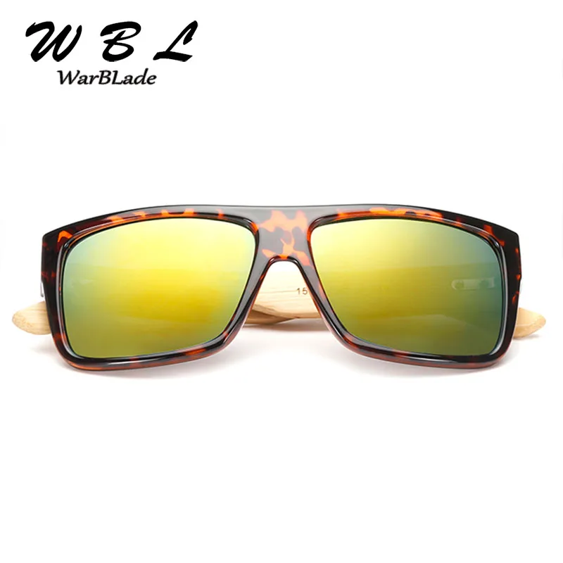 

WarBLade 2018 Square Bamboo Sunglasses Men Natural Wooden Sun Glasses Outdoor Fishing Driving Sport Goggles Bambu Oculos