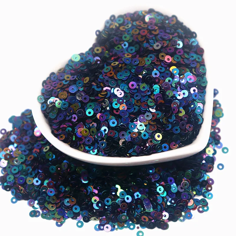 3mm 4mm 6mm Sequin Cup Flat Round PVC Loose Sequins Paillette Sewing Craft For Wedding Decoration Garment Dress DIY Accessory