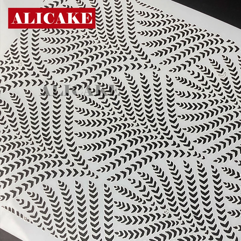 Cake Stencils Feather Shape Fondant Decorating Tools