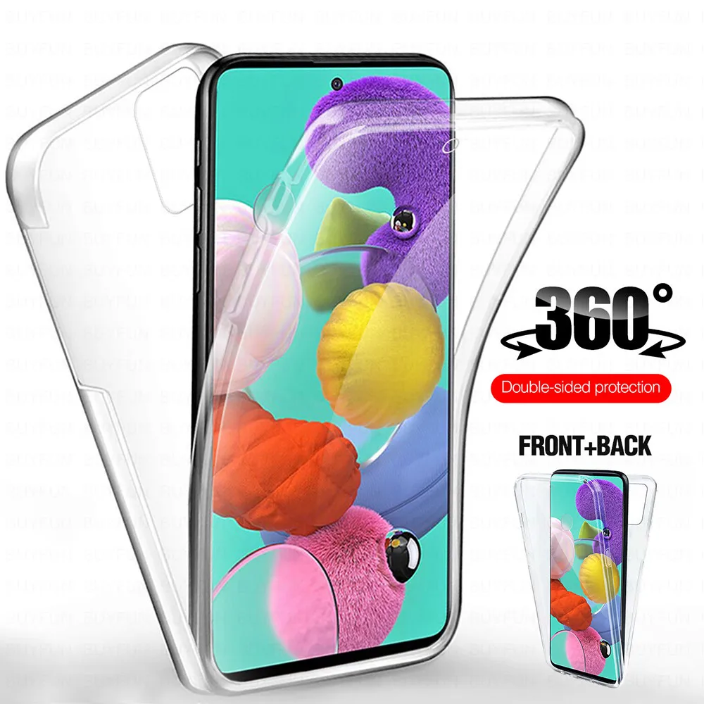 360 Full Body Case for Samsung A51 A71 Double Sided Silicone TPU Transparent for Samsung Galaxy A21S A31 A  51 A  71 Phone Case