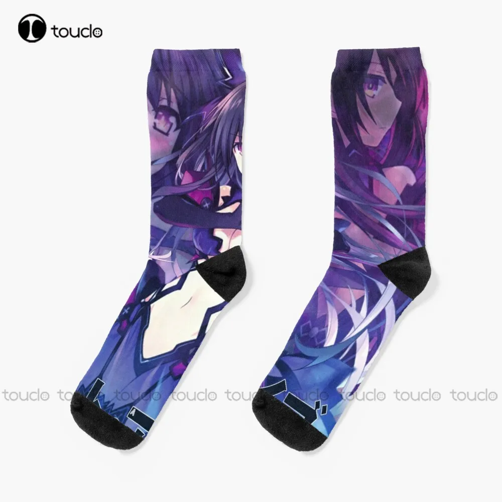 Date A Live Reverse Tohka Socks White Crew Socks Men Personalized Custom Unisex Adult Teen Youth Socks 360° Digital Print Gift