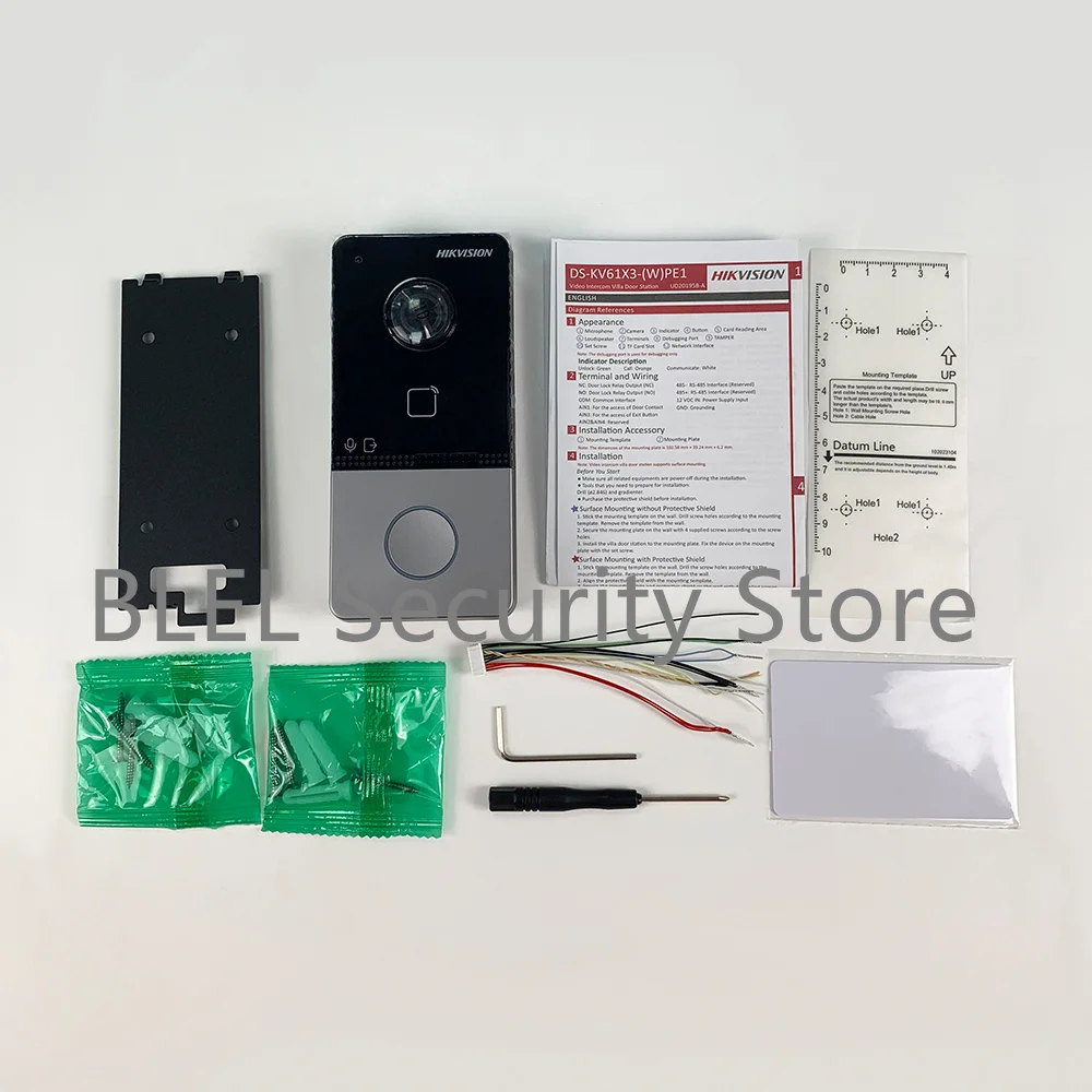 HIKVISION Multi-language DS-KV6113-WPE1(C) IP Doorbell,WiFi Doorbell , Door phone, Video Intercom, waterproof , IC card unlock