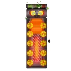 Full Body Massage Mattress Vibrating Heating Cushion Shiatsu Kneading Massager Air Bag Traction Lumbar Neck Pain Relief Pad