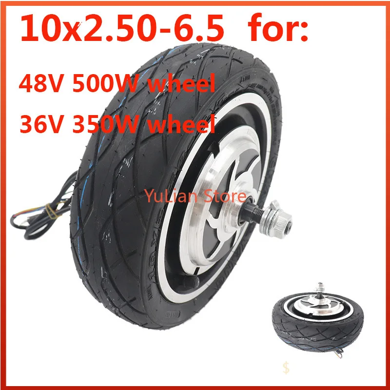 

10x2.50-6.5 CHAOYANG Tubeless Vacuum Tire Motor For 10 Inch Electric Scooter Brushless 36v350w 48v500w Scooter Hub Motor Parts