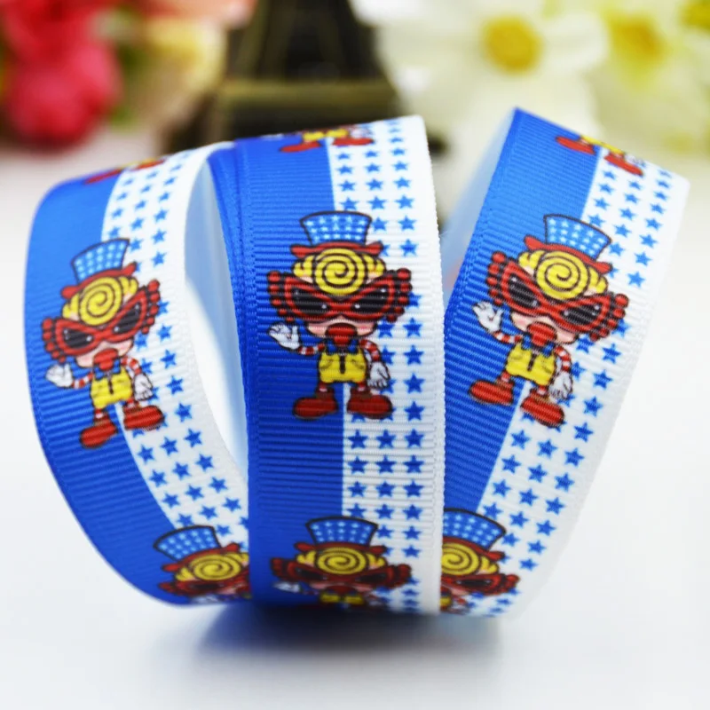 22mm 25mm 38mm 75mm Ruban satin hysteric mini Cartoon Character printed Grosgrain Ribbon party decoration 10 Yards Mul043