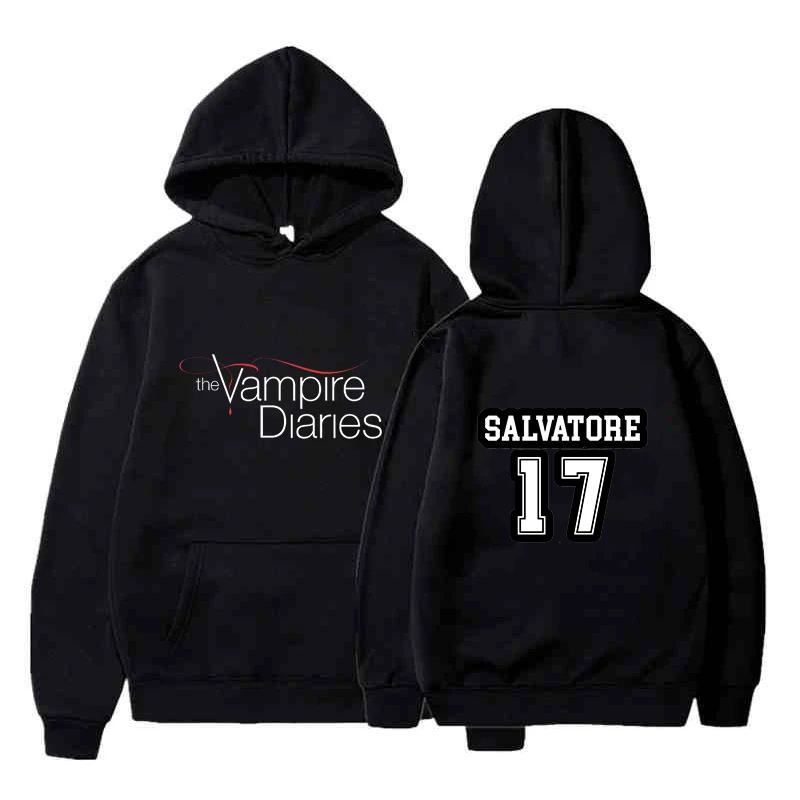 The Vampire Diaries Felpe con cappuccio da uomo Abbigliamento a maniche lunghe da donna Allentato Streetwear Autunno Divertente Felpa Moda Casual Felpe con cappuccio