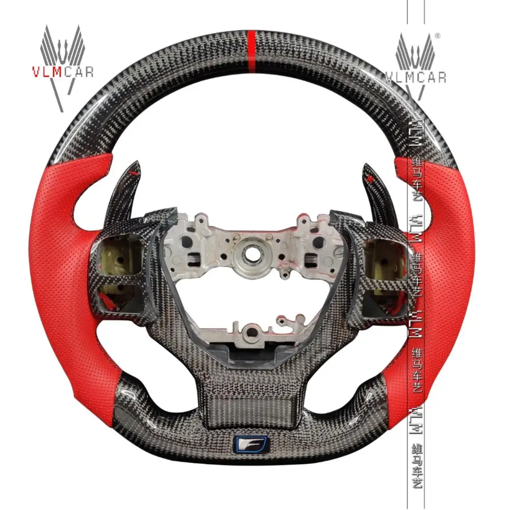 

VLMCAR частный пользовательский углеродное волокно Рулевое колесо для Lexus IS ISF автомобильные аксессуары светодиодный дисплей плоское дно автозапчасти все модели